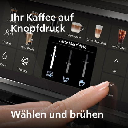 Serie 5500 Kaffeevollautomat EP5544/50 – LatteGo Milchsystem,20 heiße und kalte Kaffeespezialitäten,40% leiser mit SilentBrew,QuickStart,Schwarz/Grau